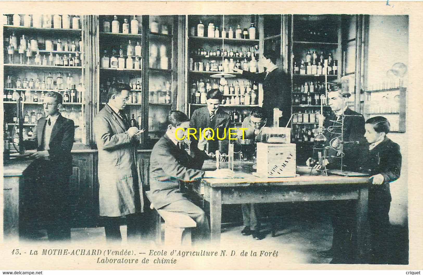 85 La Mothe Achard, Ecole D'Agriculture, Laboratoire De Chimie, Voir Vieux Matériel, Carte Pas Très Courante - La Mothe Achard