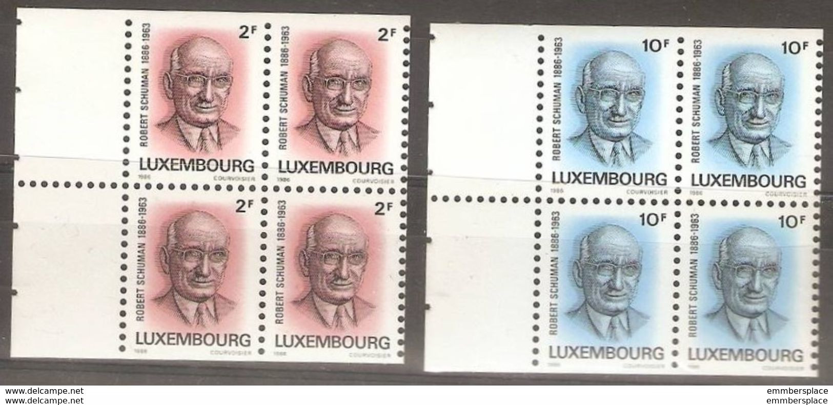 Luxembourg - 1986 Robert Schumann Booklet Panes MNH **  C1106 - Postzegelboekjes