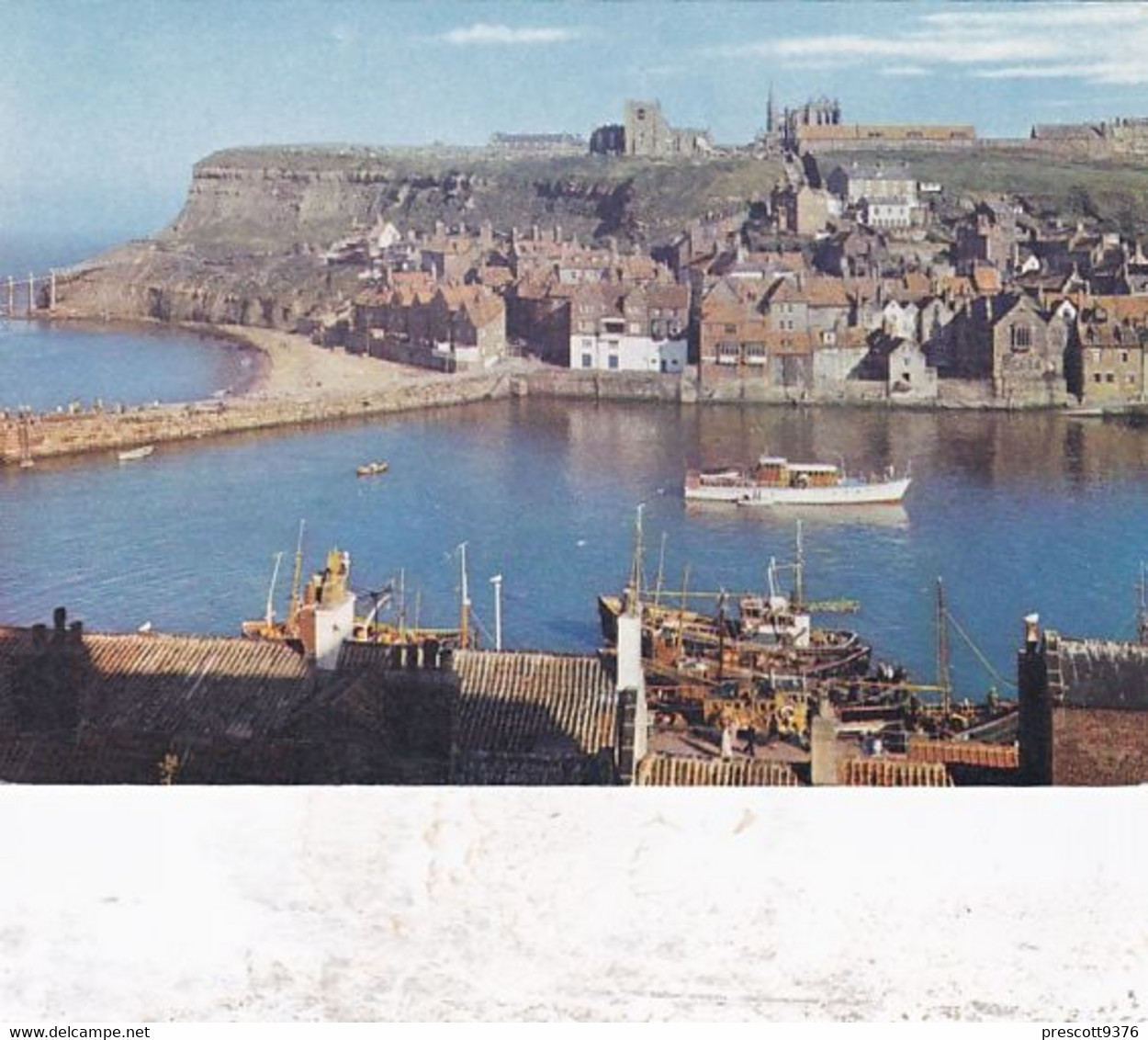 East Cliff & Old Town, Whitby - Unused Postcard - Yorkshire - J Arthur Dixon - Church - Whitby