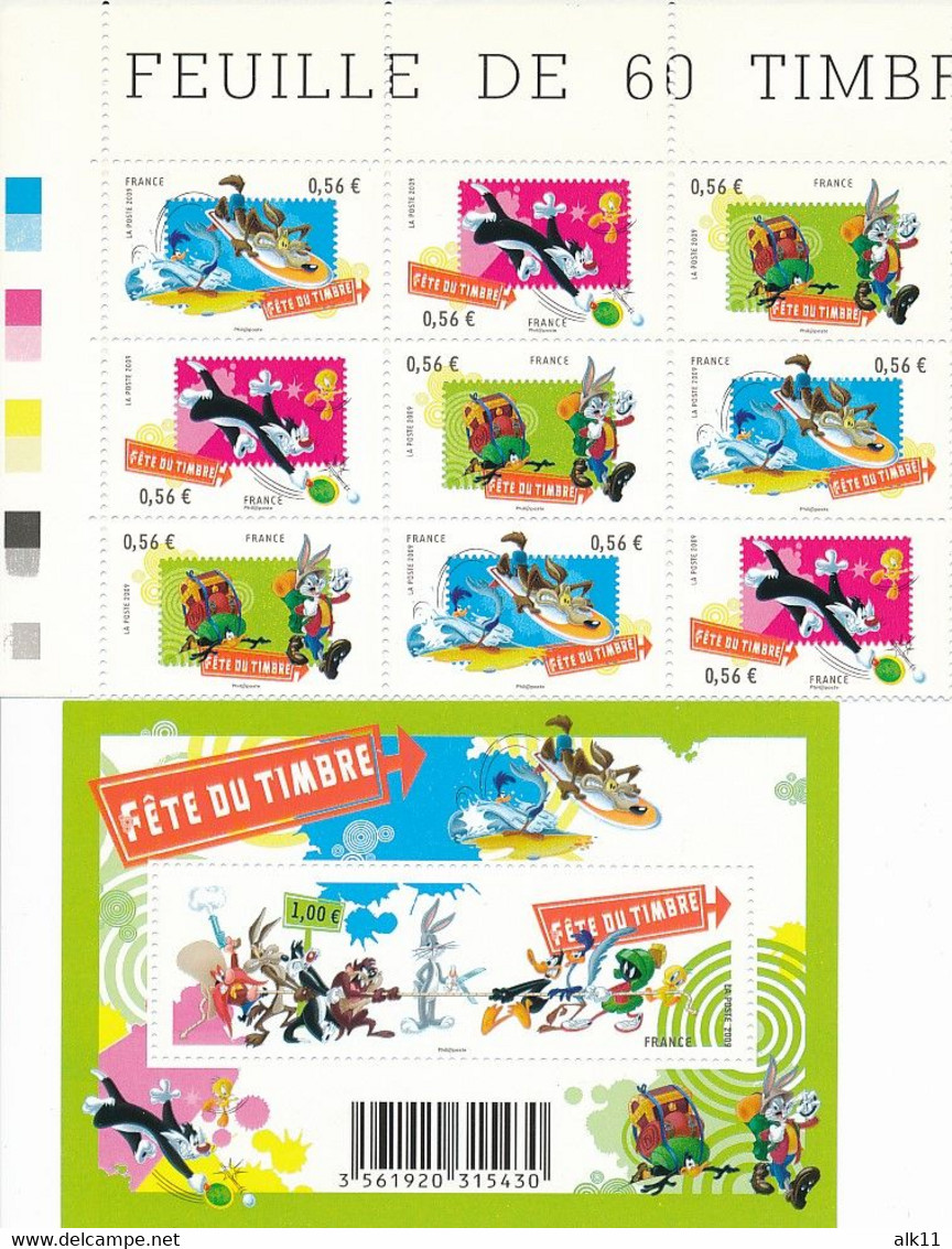 France 2009 - 4338-4340, F4341 Bloc Looney Tunes - Neuf - Ongebruikt