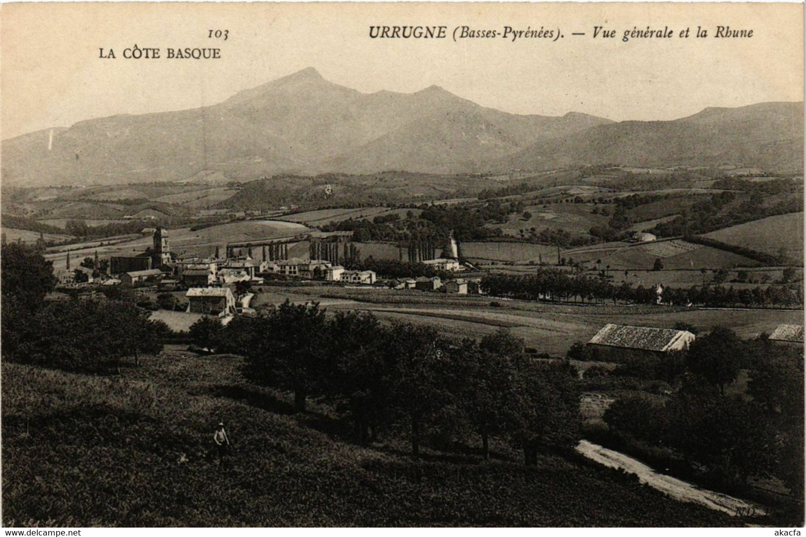 CPA URRUGNE - Vue Générale Et La Rhune (365367) - Urrugne