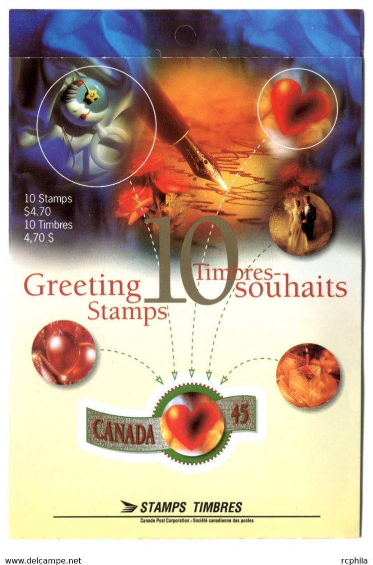 RC 20147 CANADA GREETING SOUHAITS CARNET COMPLET BOOKLET MNH NEUF ** - Ganze Markenheftchen