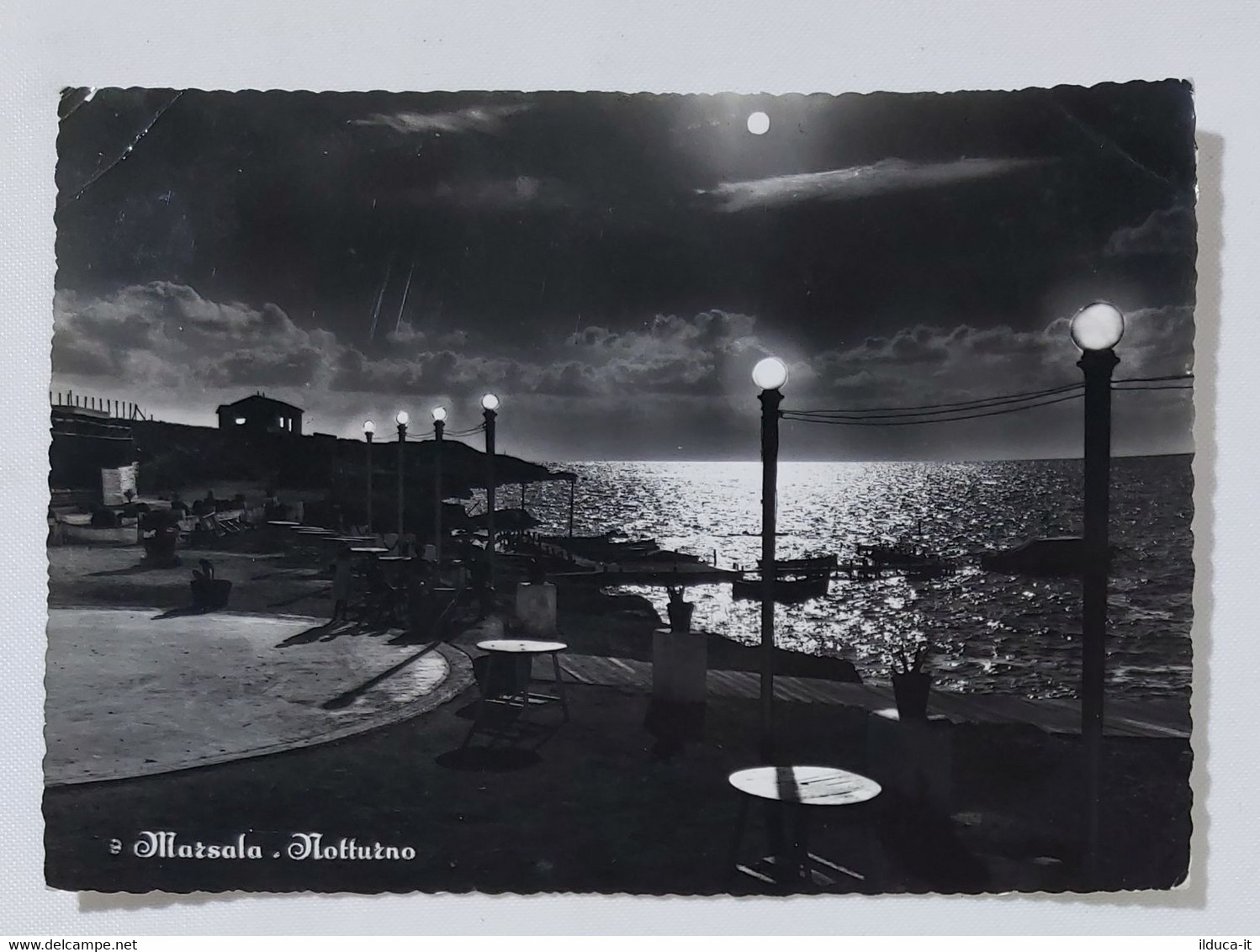 06798 Cartolina - Trapani - Marsala - Notturno - 1955 - Marsala