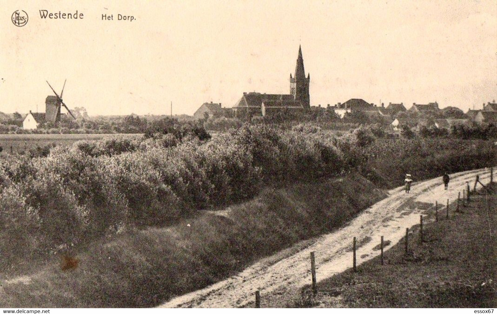 Pk / Westende - Het Dorp, Ca.1915 - Westende