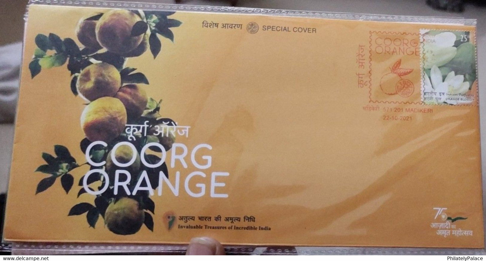 India 2021 Coorg Orange GI Tag Special Cover Fruit, Juice Health, Flower, Beverage, Nature Plant (**) Inde Indien - Covers & Documents