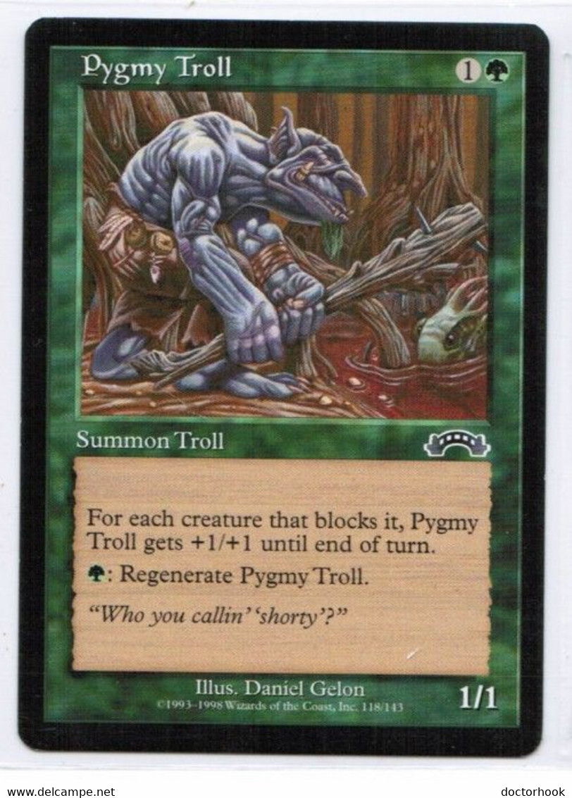 MAGIC The GATHERING  "Pygmy Troll"---EXODUS (MTG--123-8) - Autres & Non Classés