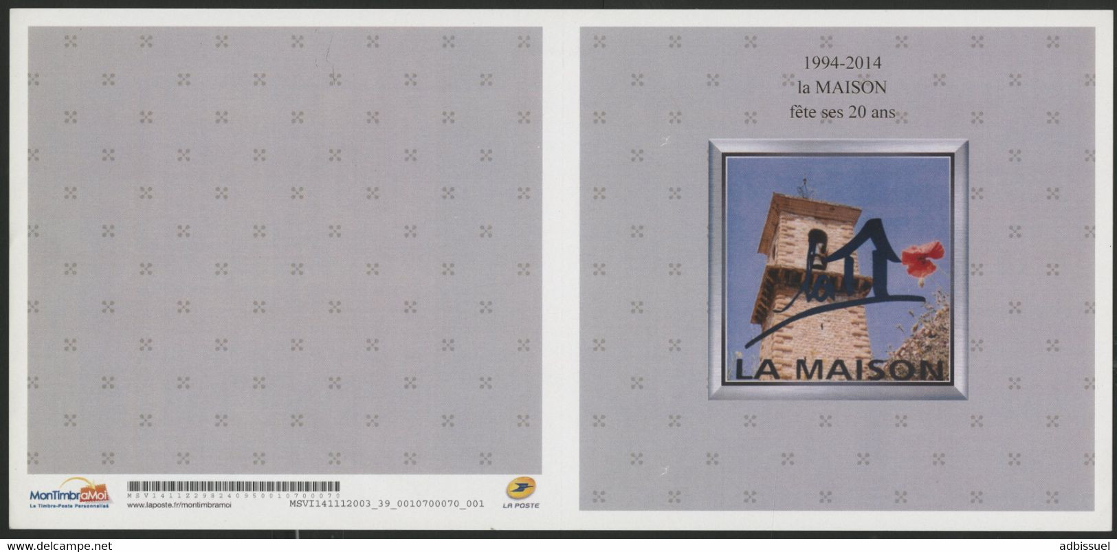 2014 Feuillet "MonTimbraMoi" La Maison, Etablissement De Soins Palliatif à Gardanne - Unused Stamps