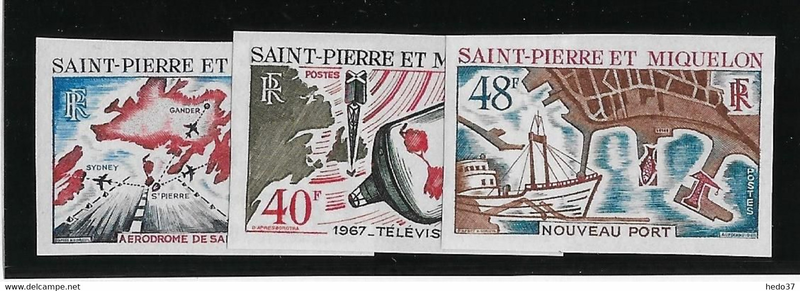 St Pierre Et Miquelon N°376/378 - Non Dentelé - Neuf ** Sans Charnière - TB - Sin Dentar, Pruebas De Impresión Y Variedades