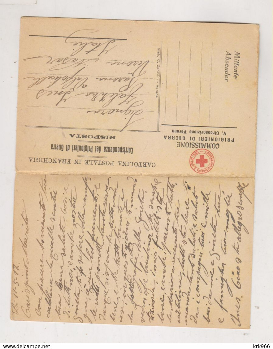 ITALY 1917 WW I POW Nice Censored Stationery To AUSTRIA - Sonstige & Ohne Zuordnung