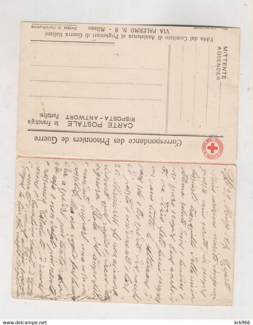 ITALY 1917 WW I POW Nice Censored Stationery To AUSTRIA - Sonstige & Ohne Zuordnung