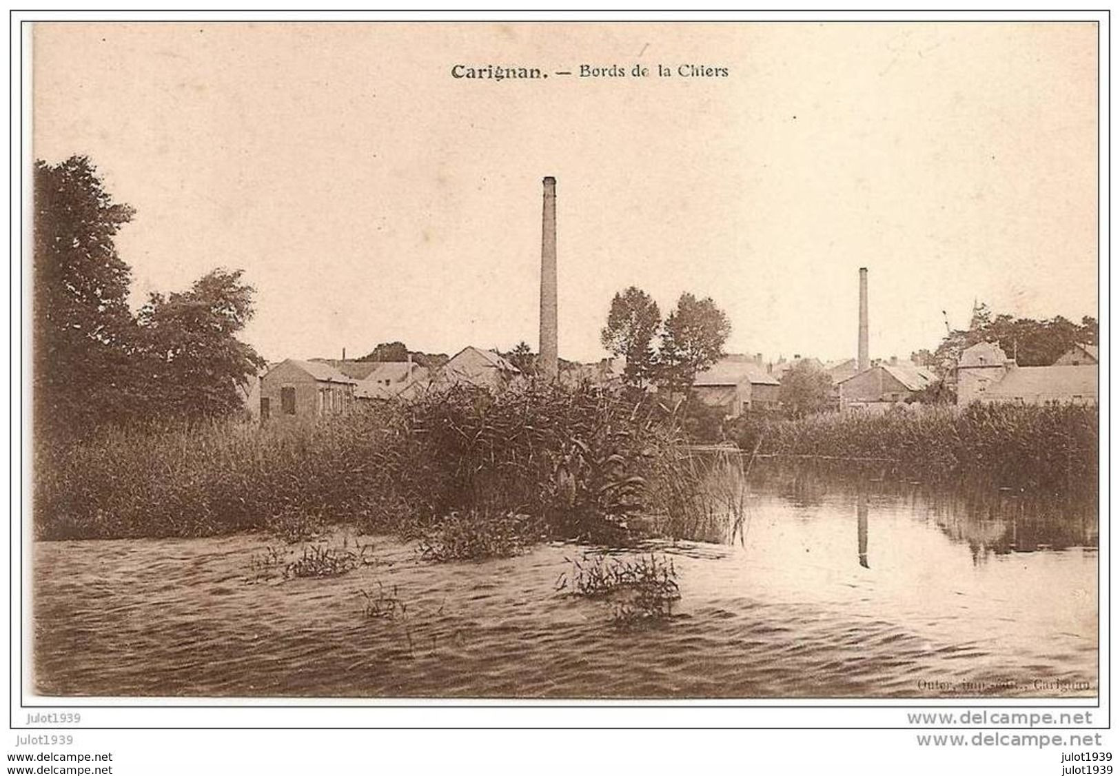 CARIGNAN ..-- 08 ..-- CHEMINEES .  Bords De La Chiers . 1908 Vers RULLES ( Melle Marthe FORET ) .  Voir Verso . - Sedan