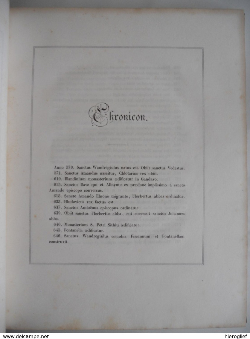 ANNALES ABBATIAE SANCTI-PETRI BLANDINIENSIS R.D.F. Vande Putte 1842 Sint-pietersabdij Gent Abdij Blandijnberg - Alte Bücher