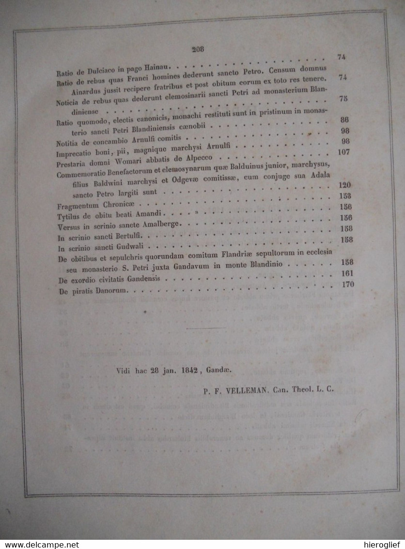 ANNALES ABBATIAE SANCTI-PETRI BLANDINIENSIS R.D.F. Vande Putte 1842 sint-pietersabdij gent abdij blandijnberg
