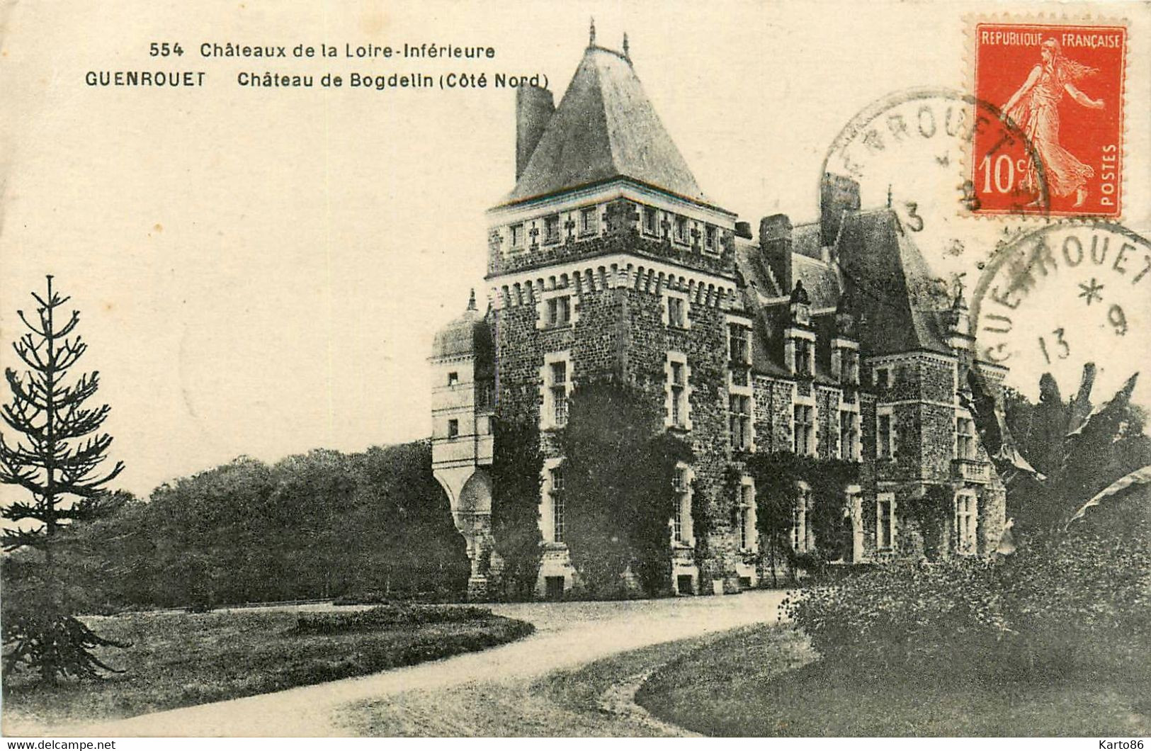 Guenrouet * Le Château De Bogdelin * Côté Nord * Châteaux De La Loire Inférieure N°554 - Guenrouet