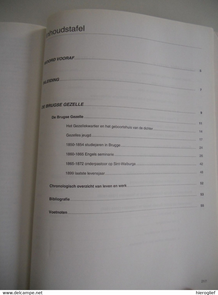 EEN GIDS OP ZOEK NAAR GEZELLE guido brugge kortrijk roeselare 1999 van tieghem goddeeris toye priester dichter leraar