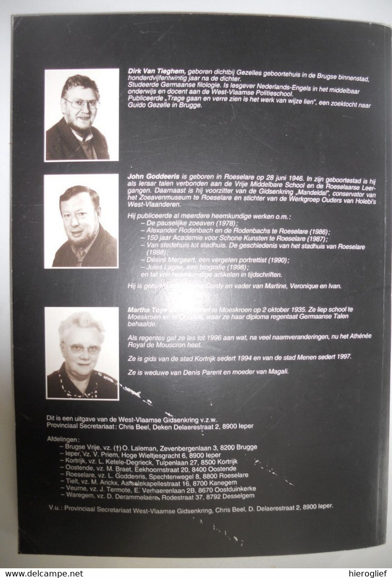 EEN GIDS OP ZOEK NAAR GEZELLE guido brugge kortrijk roeselare 1999 van tieghem goddeeris toye priester dichter leraar