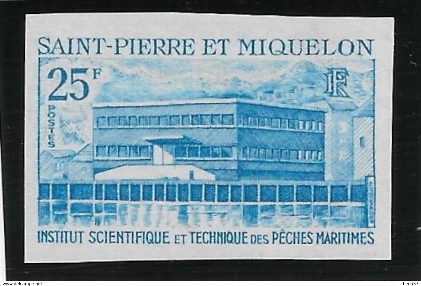 St Pierre Et Miquelon N°388 Essais De Couleur - Non Dentelé - Neuf * Avec Charnière - TB - Imperforates, Proofs & Errors