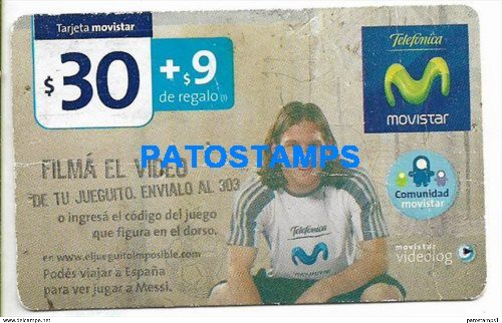 175168 ARGENTINA TARJETA TELEFONICA CREDITO MOVISTAR SOCCER FUTBOL LIONEL MESSI NO POSTAL POSTCARD - Other - America