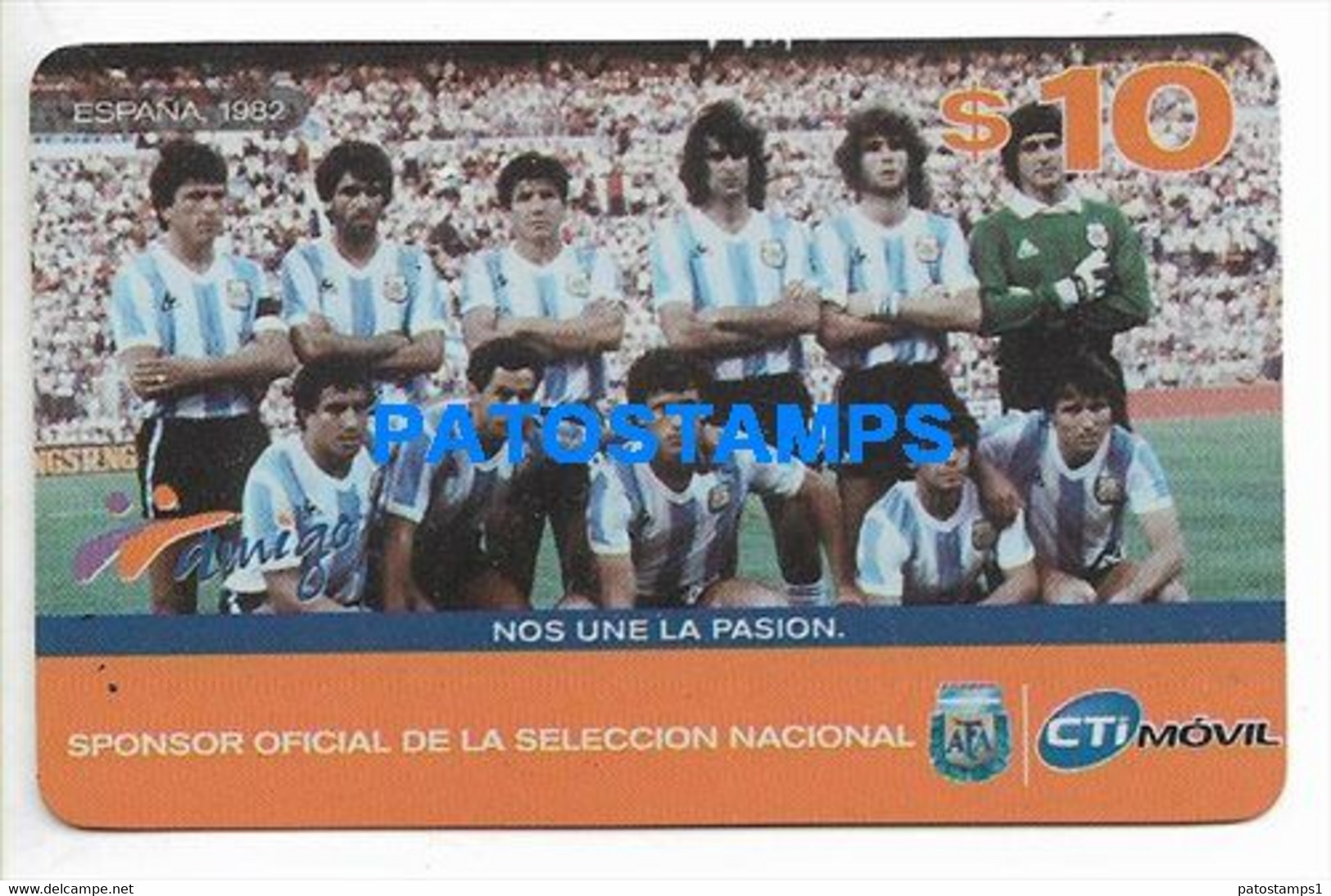 175169 ARGENTINA TARJETA TELEFONICA CREDITO CTI MOVIL SOCCER FUTBOL SELECCION DIEGO MARADONA NO POSTAL POSTCARD - Otros – América