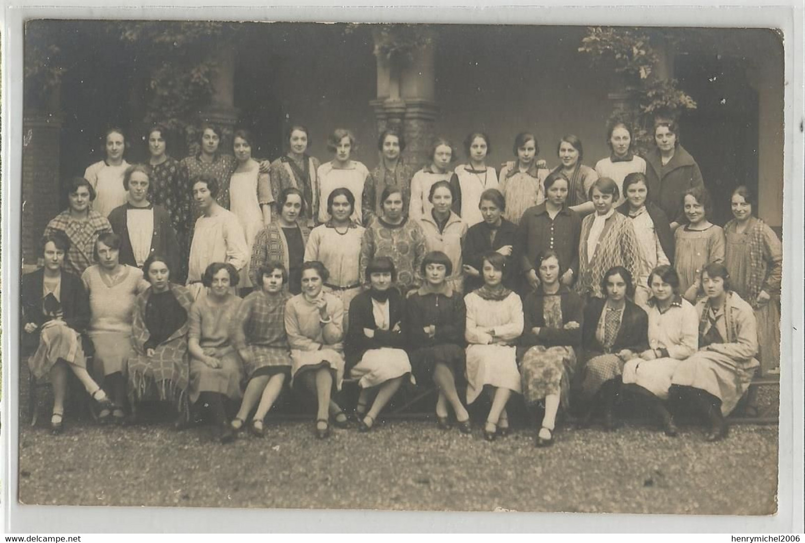 Carte Photo  Lyon Croix Rousse école Normale D'institutrices Femmes Toutes Nommées , Promotion 1925 -26 - Ecoles