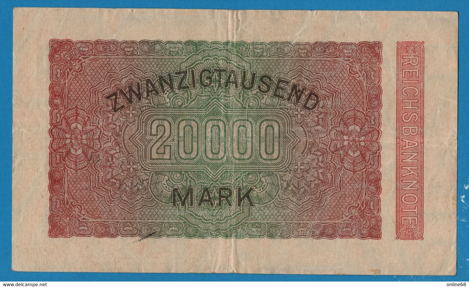 DEUTSCHES REICH 20000 MARK 20.02.1923 # U-WB 656985 P# 85b - 20.000 Mark