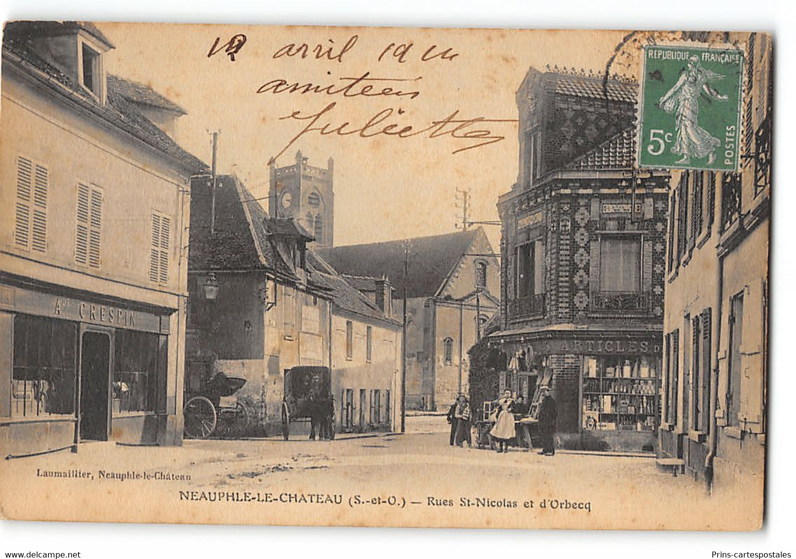 CPA 78 Neauphle Le Chateau Rues St Nicolas Et D'Orbecq - Neauphle Le Chateau