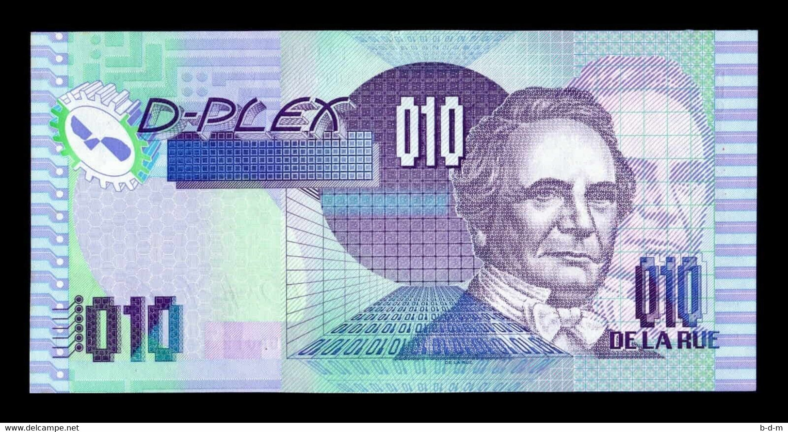 Test Note De La Rue Currency 010 Units - Charles Babbage 2000s - Other & Unclassified