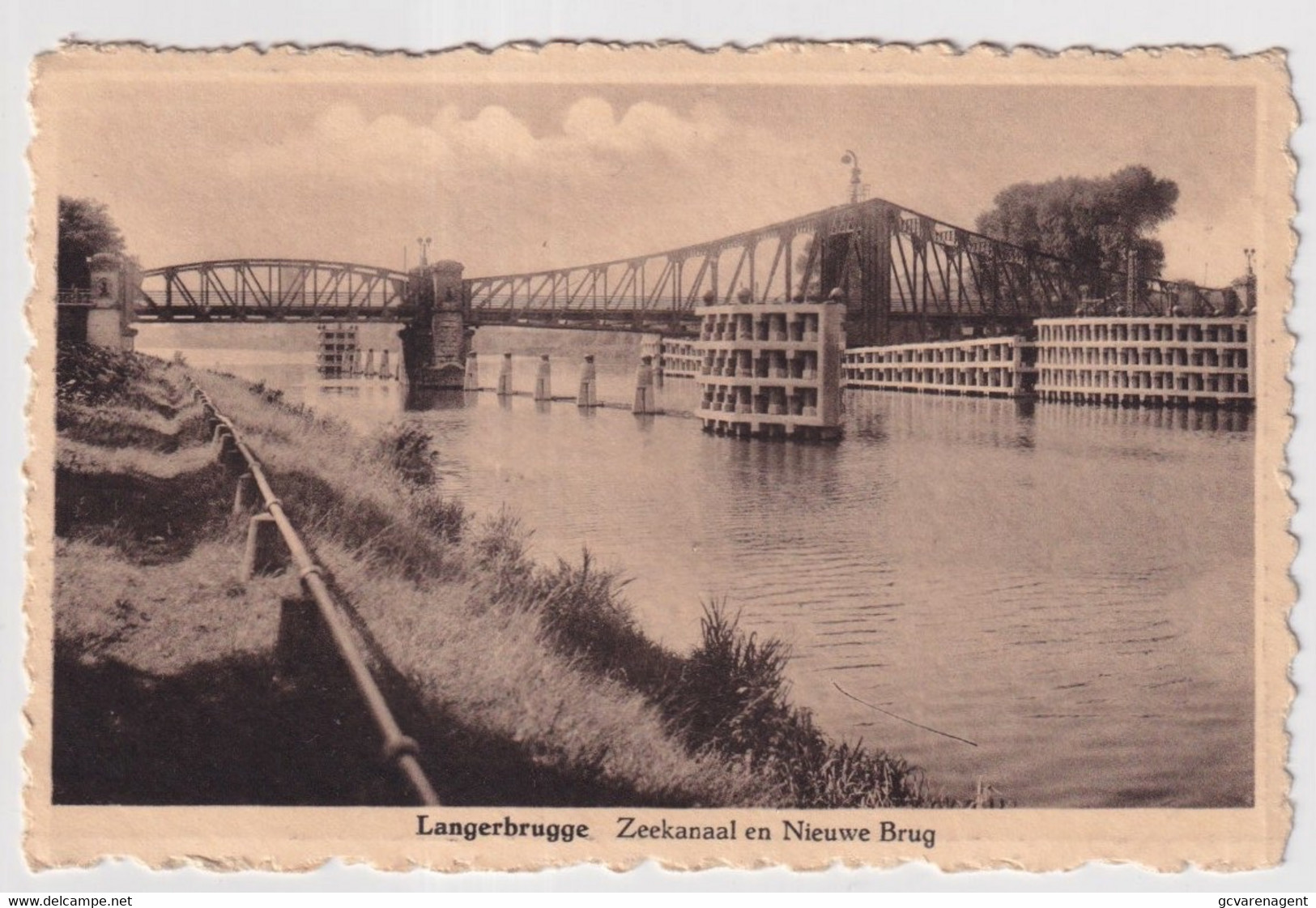 LANGERBRUGGE  ZEEKANAAL EN NIEUWE BRUG - Evergem