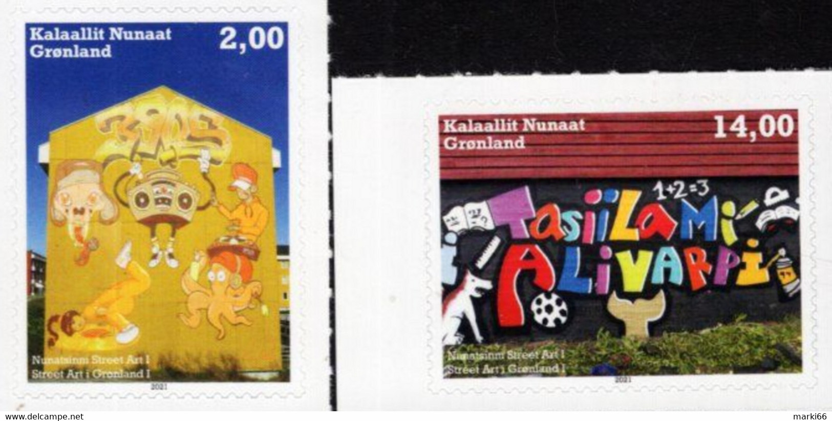 Greenland - 2021 - Street Art In Greenland, Part I - Mint Self-adhesive Stamp Set - Unused Stamps