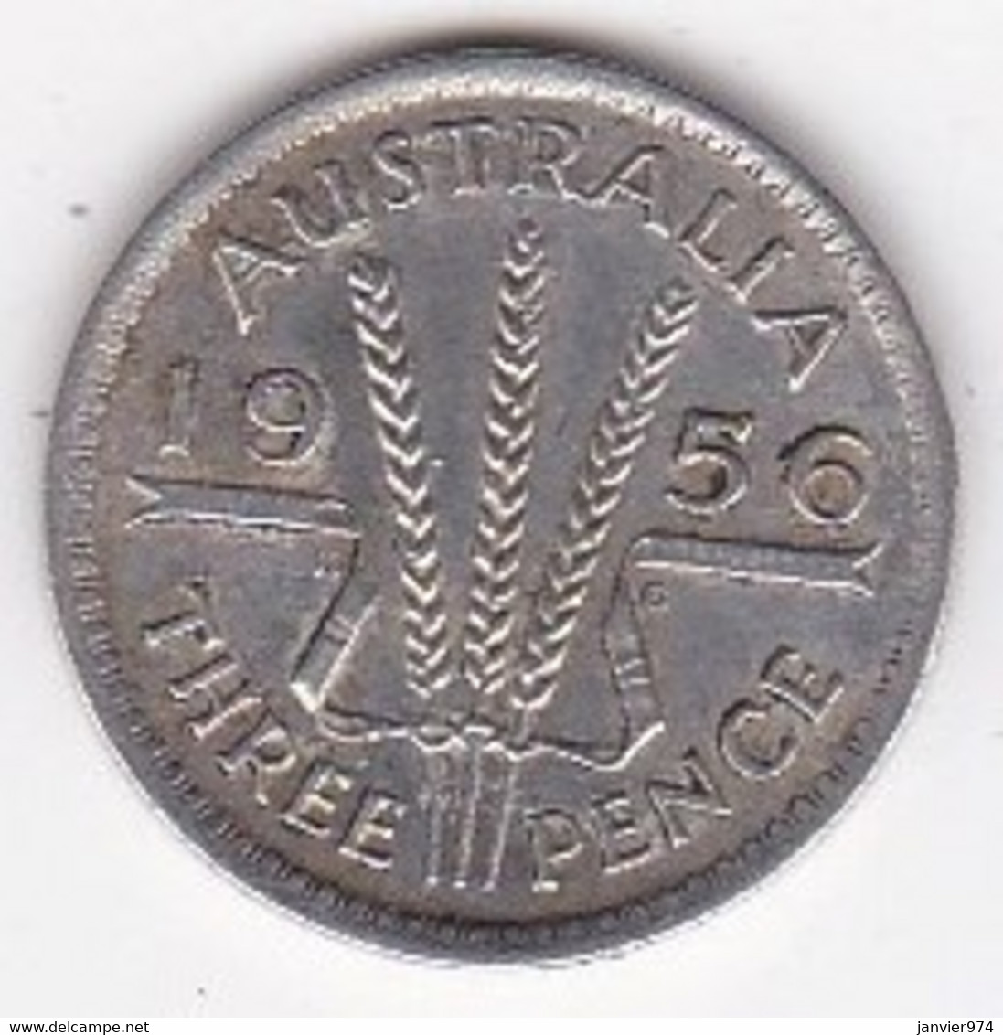 Australie 3 Pence 1956 Elizabeth II, En Argent, KM# 57 - Penny