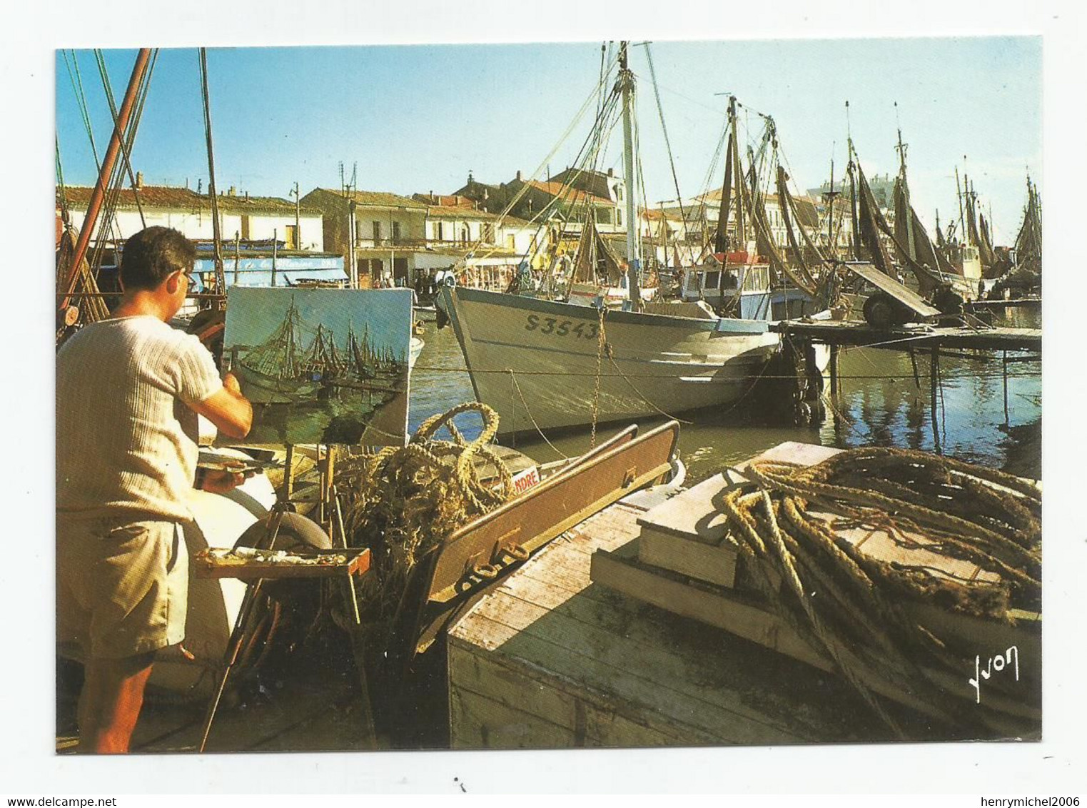 30 Gard Le Grau Du Roi Peintre Avec Chevalet Sur Les Bords Du Canal - Le Grau-du-Roi