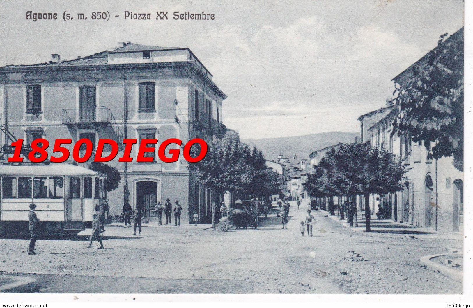 AGNONE - PIAZZA XX SETTEMBRE  F/PICCOLO VIAGGIATA BELLA ANIMAZIONE CON TRAM - Isernia