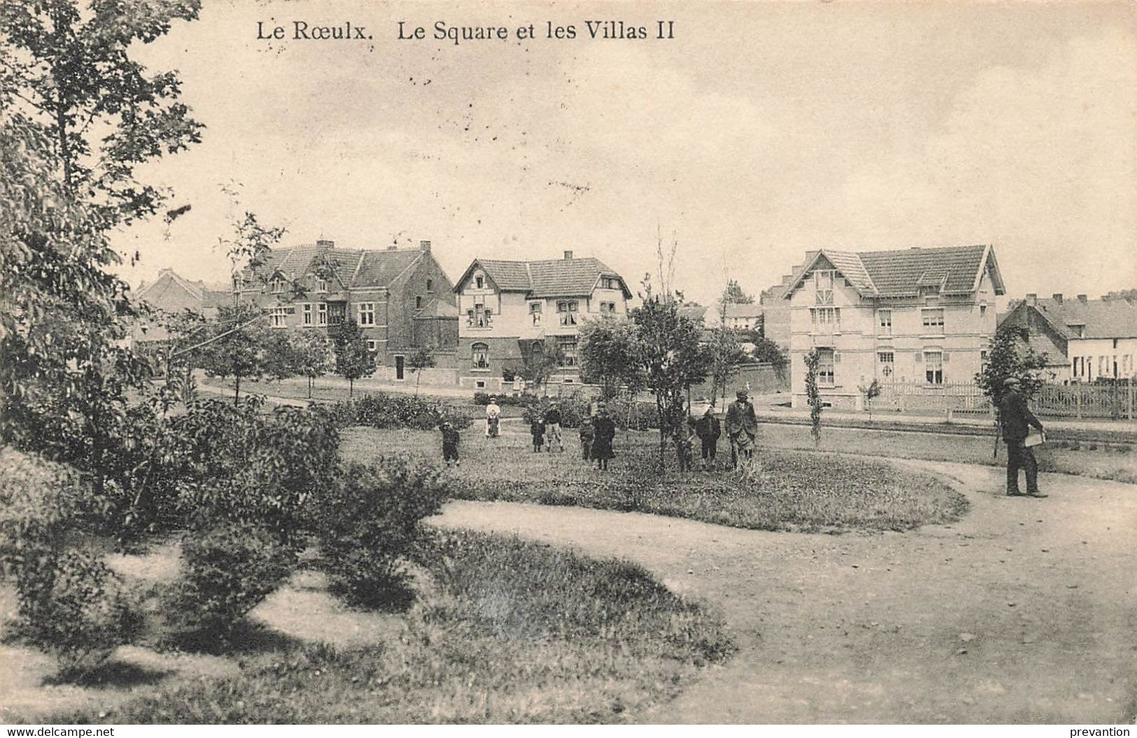 LE ROEULX - Le Square Et Les Villas II - Carte Circulé Sous Cachet Militaire Et Timbre Allemand - Le Roeulx