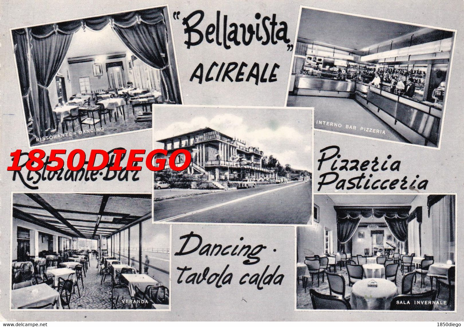 ACIREALE - " BELLAVISTA " RISTORANTE BAR TAVOLA CALDA DANCING - MULTIVEDUTE F/GRANDE VIAGGIATA 1964 - Acireale