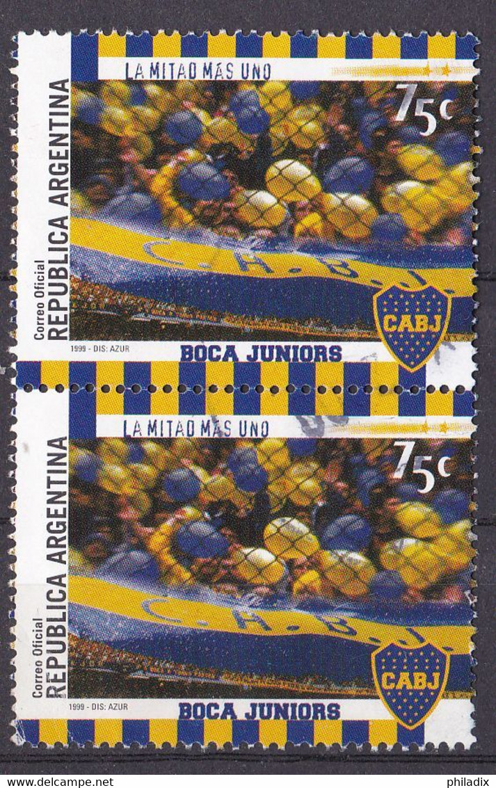 Argentinien Marke Von 1999 O/used (senkrechtes Paar) (A1-37) - Oblitérés