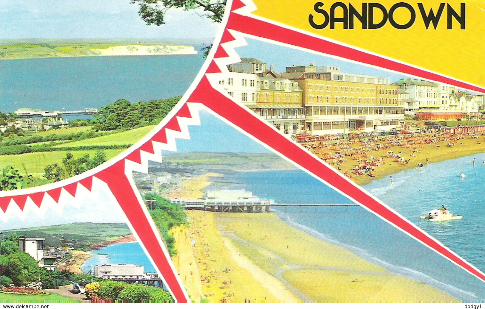 SCENES FROM SANDOWN, ISLE OF WIGHT, ENGLAND. USED POSTCARD Am4 - Sandown