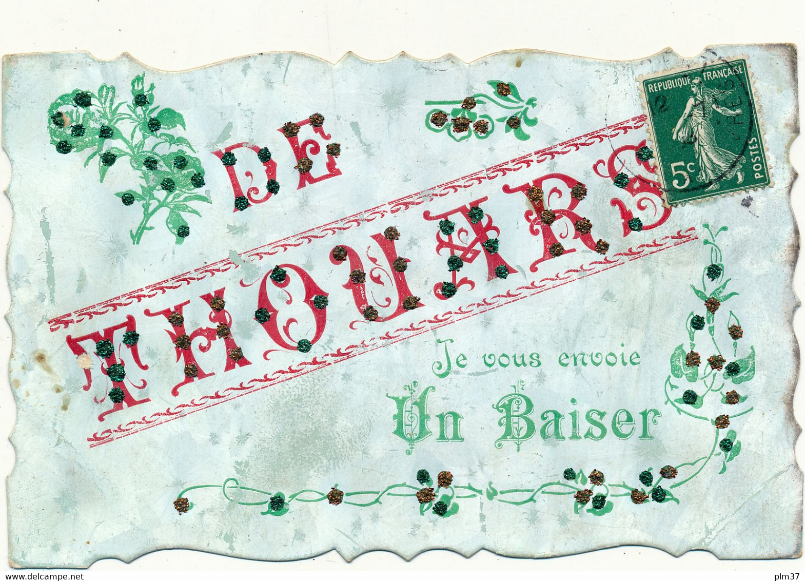 THOUARS - De....Je Vous Envoie..- Carte Agrémentée De Paillettes - Thouars