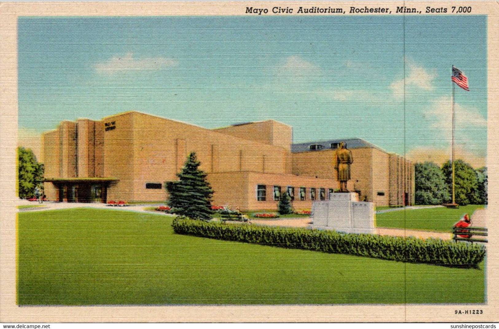 Minnesota Rochester The Mayo Civic Auditorium Curteich - Rochester