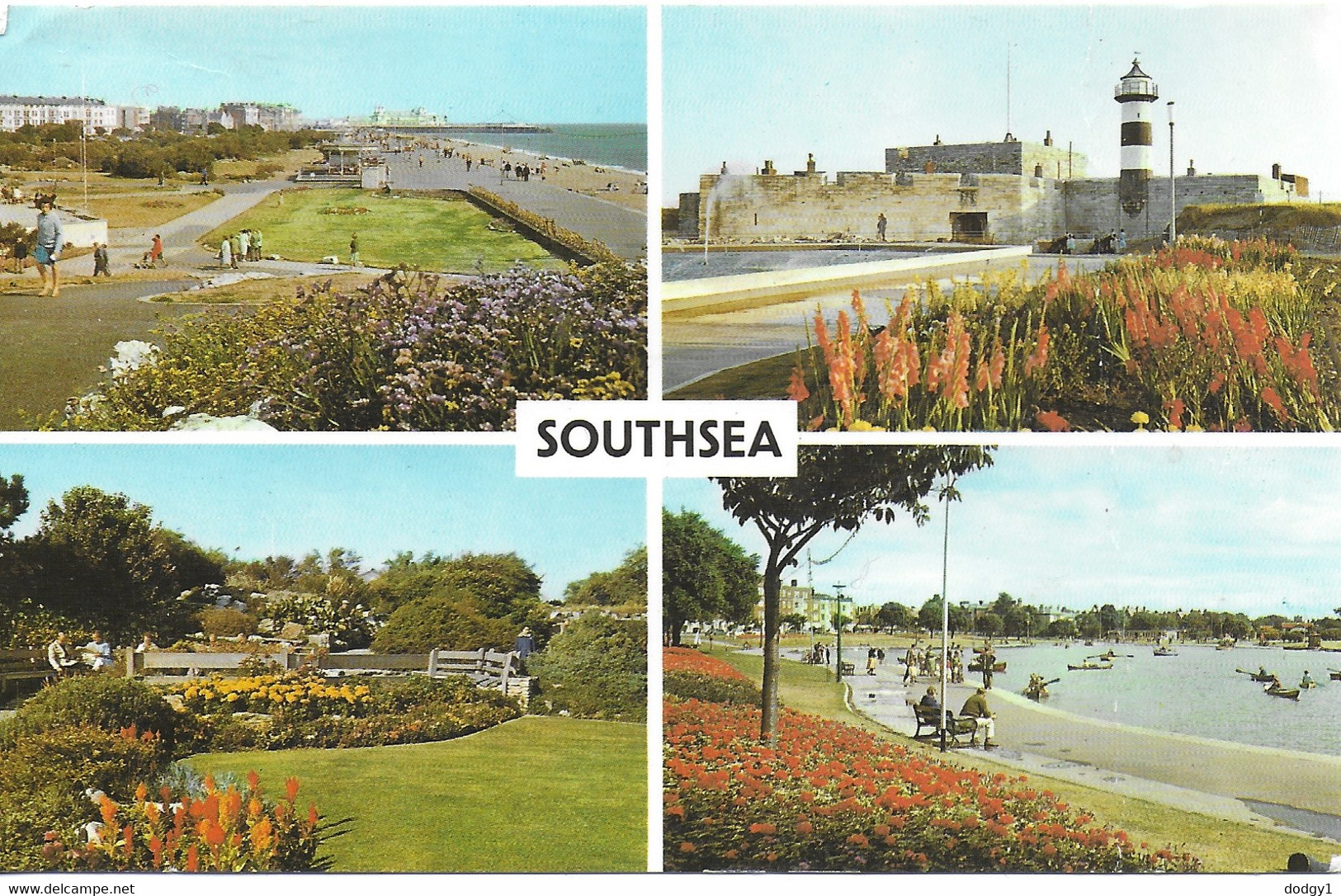 SCENES FROM AROUND SOUTHSEA, PORTSMOUTH, HAMPSHIRE, ENGLAND.  Circa 1973 USED POSTCARD   Am5 - Portsmouth