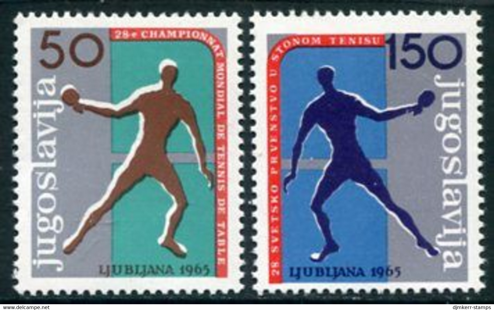 YUGOSLAVIA 1965 Table Tennis World Championship  MNH / **.  Michel 1104-05 - Ongebruikt