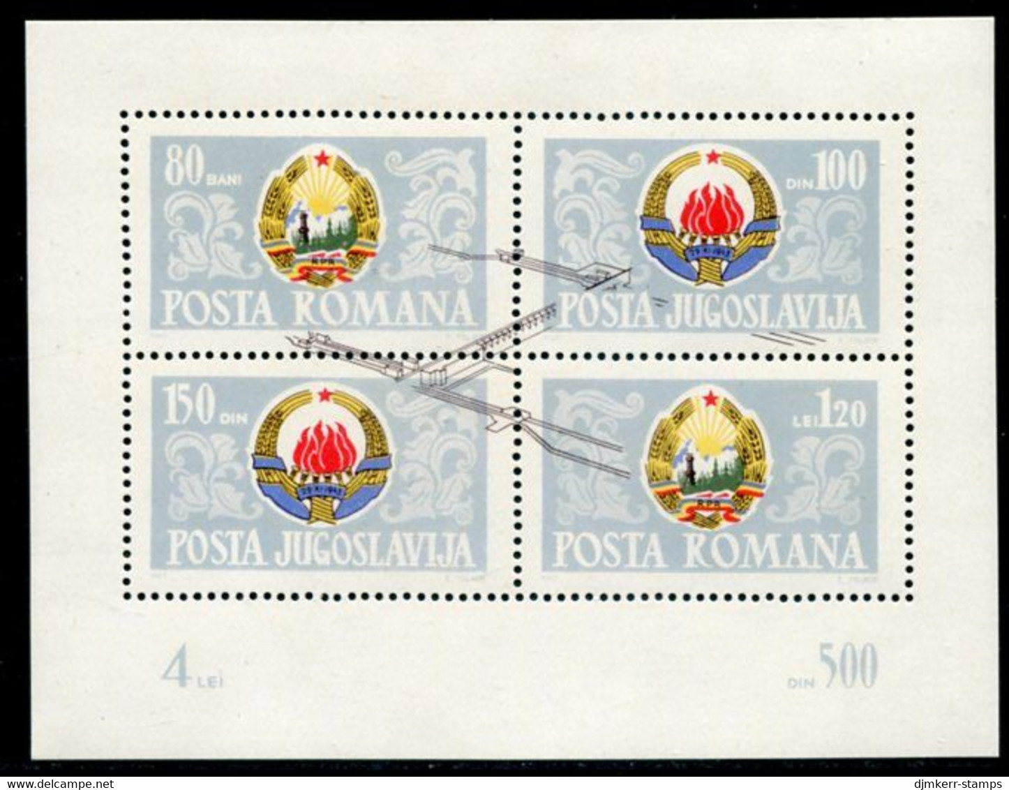 YUGOSLAVIA 1965 Ðerdap Dam Block  MNH / **.  Michel Block 10 - Unused Stamps