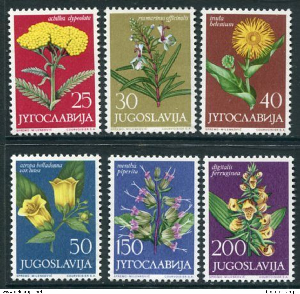 YUGOSLAVIA 1965 Flowers VI  MNH / **.  Michel 1118-23 - Ungebraucht