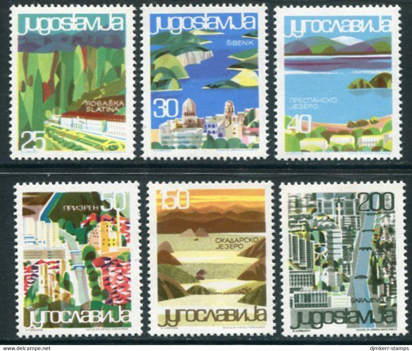 YUGOSLAVIA 1965 Tourist Resorts IV  MNH / **.  Michel 1125-30 - Unused Stamps