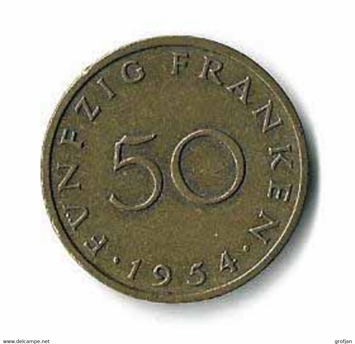 Frankreich - France - Saarland - Saare - 50 Franken 1954 - Otros & Sin Clasificación