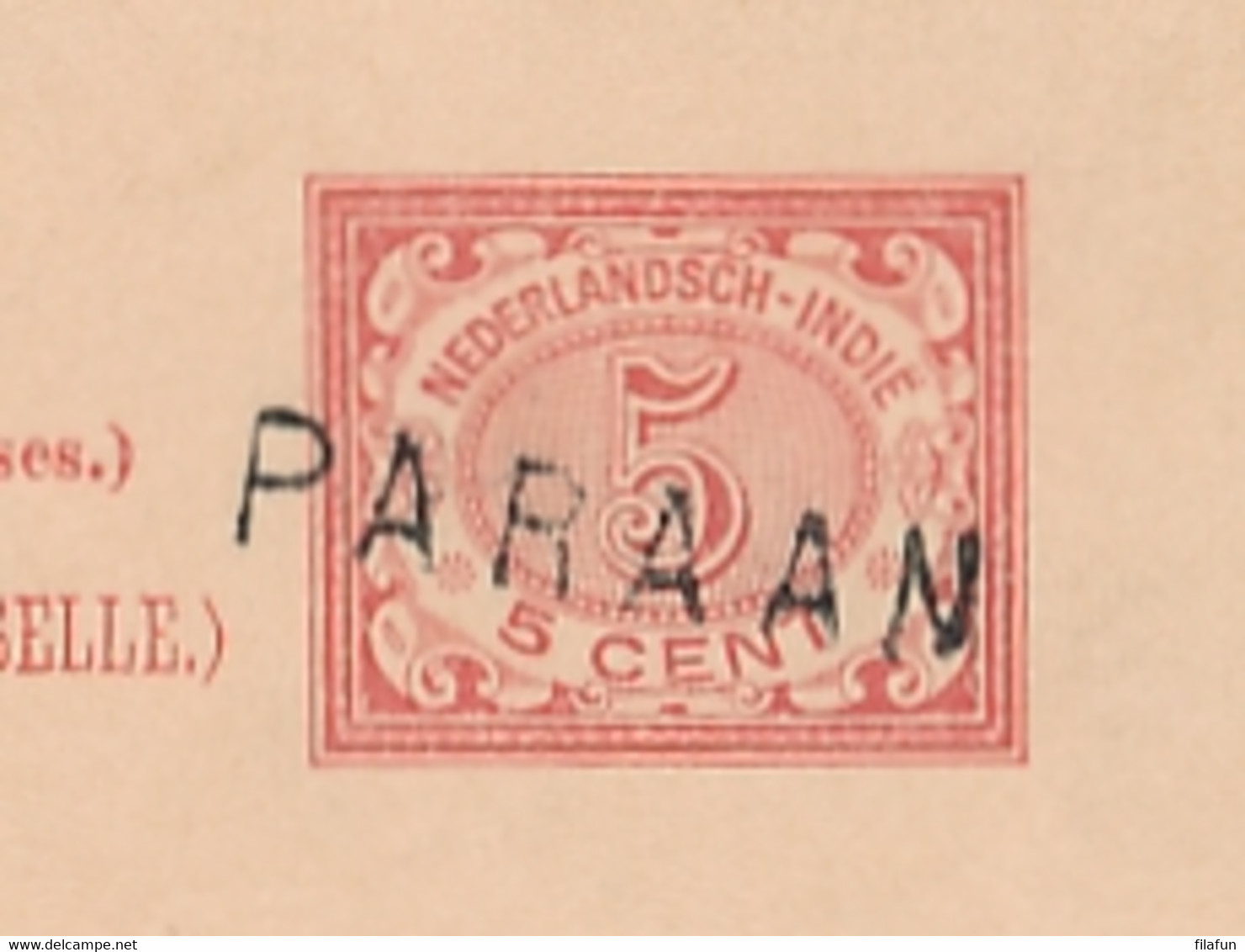 Nederlands Indië - 1907 - 5+5c Cijfer, Briefkaart G15 Van L Paraan Naar Batavia - Netherlands Indies