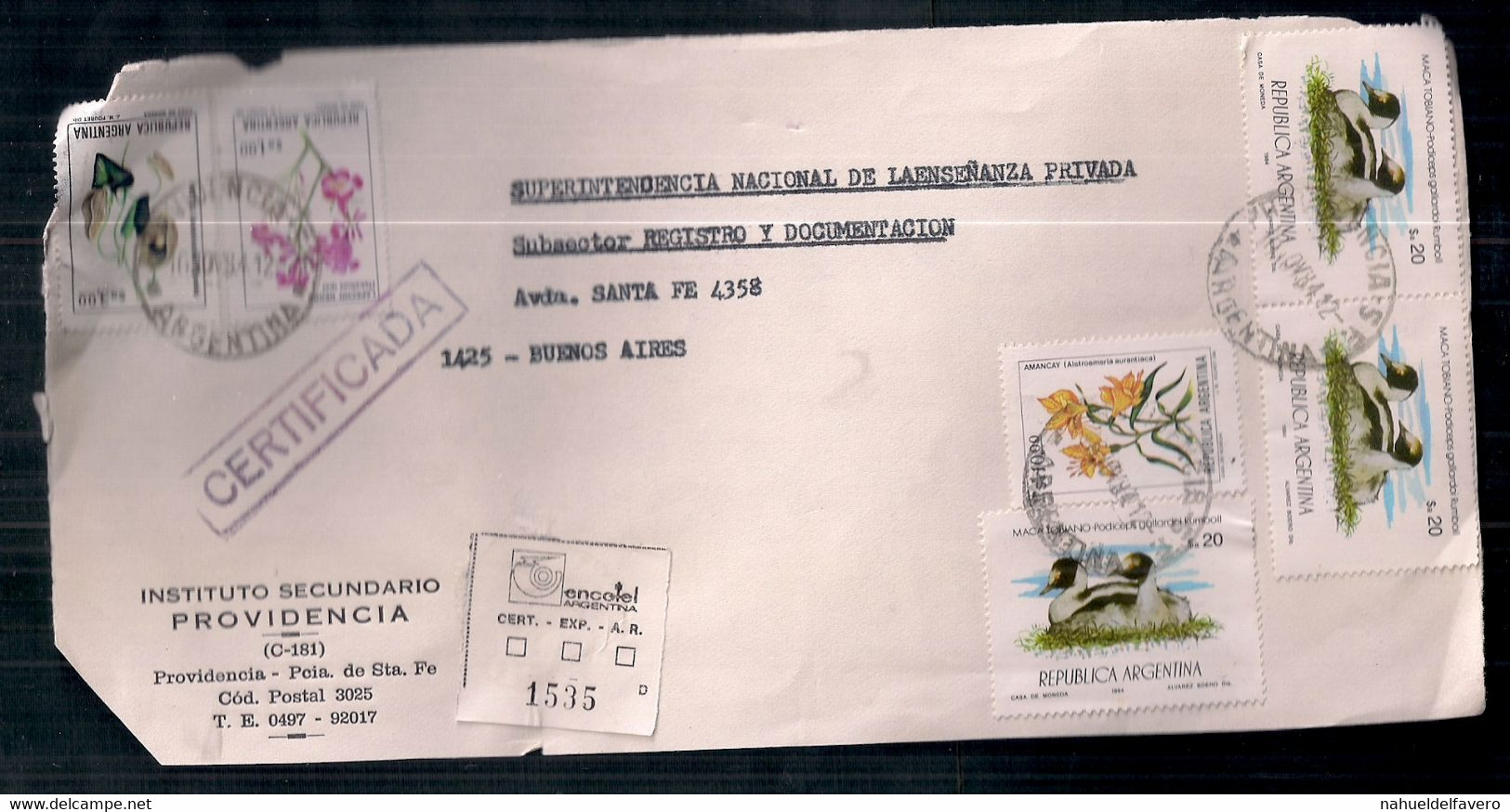 Argentine - Enveloppe En Circulation Avec Cachets Spéciaux - Covers & Documents