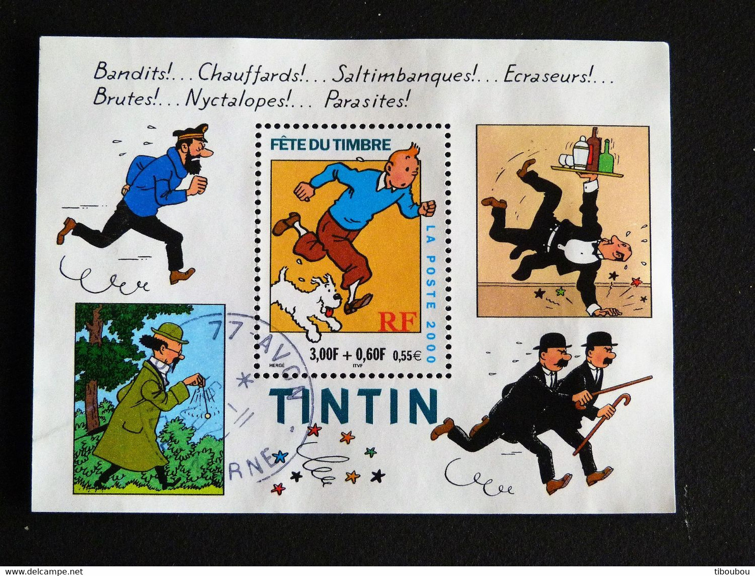 FRANCE YT BF 28 OBLITERE - FETE DU TIMBRE TINTIN - Usados