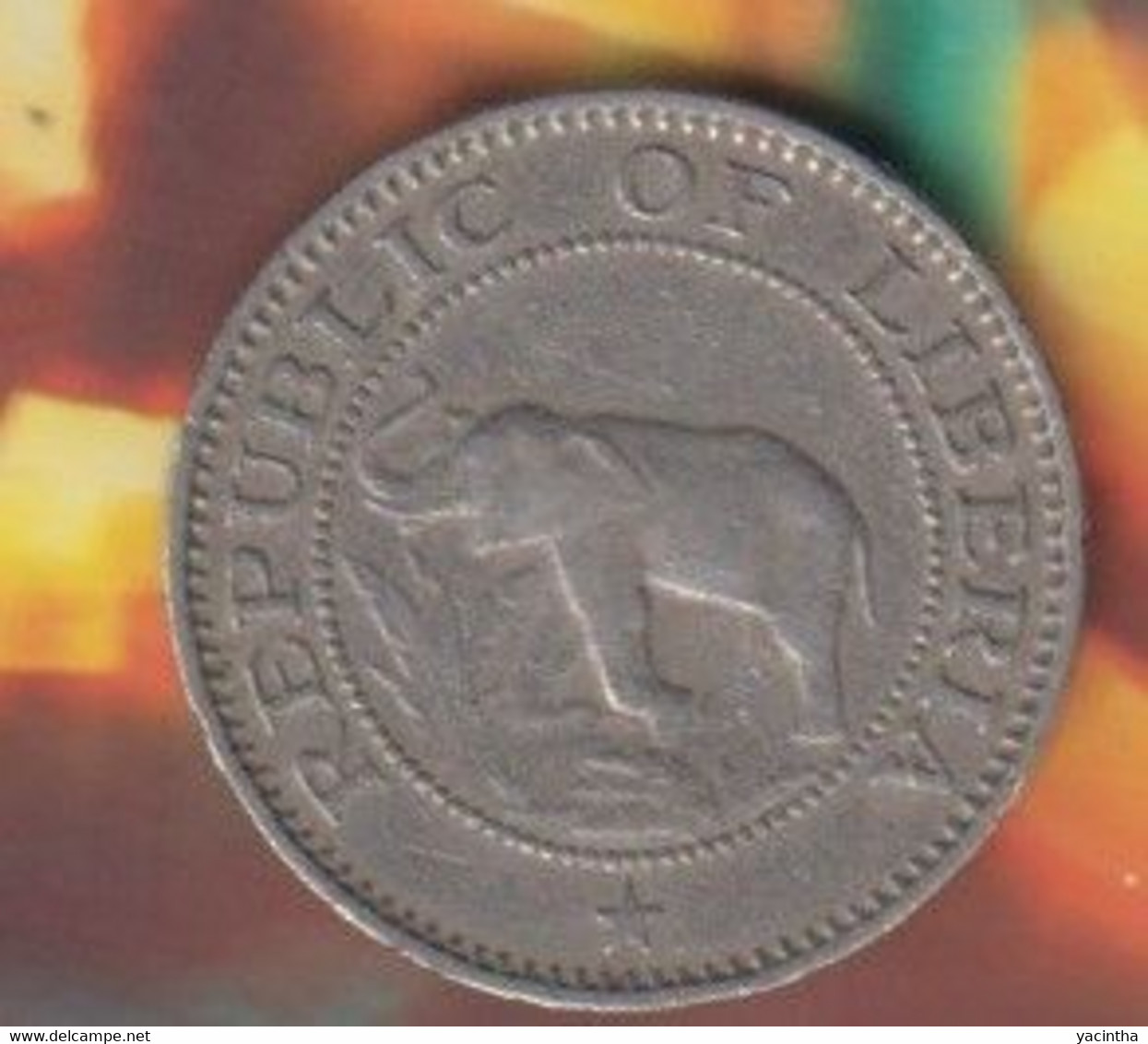 @Y@    Liberia  5  Cent  1977    Olifant / Elephant     (3069) - Liberia