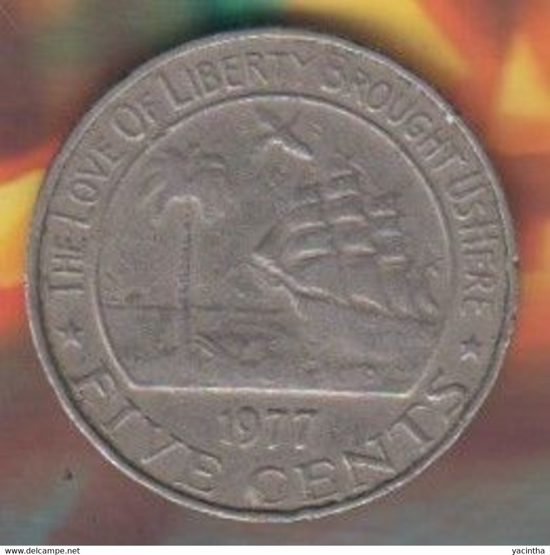 @Y@    Liberia  5  Cent  1977    Olifant / Elephant     (3069) - Liberia