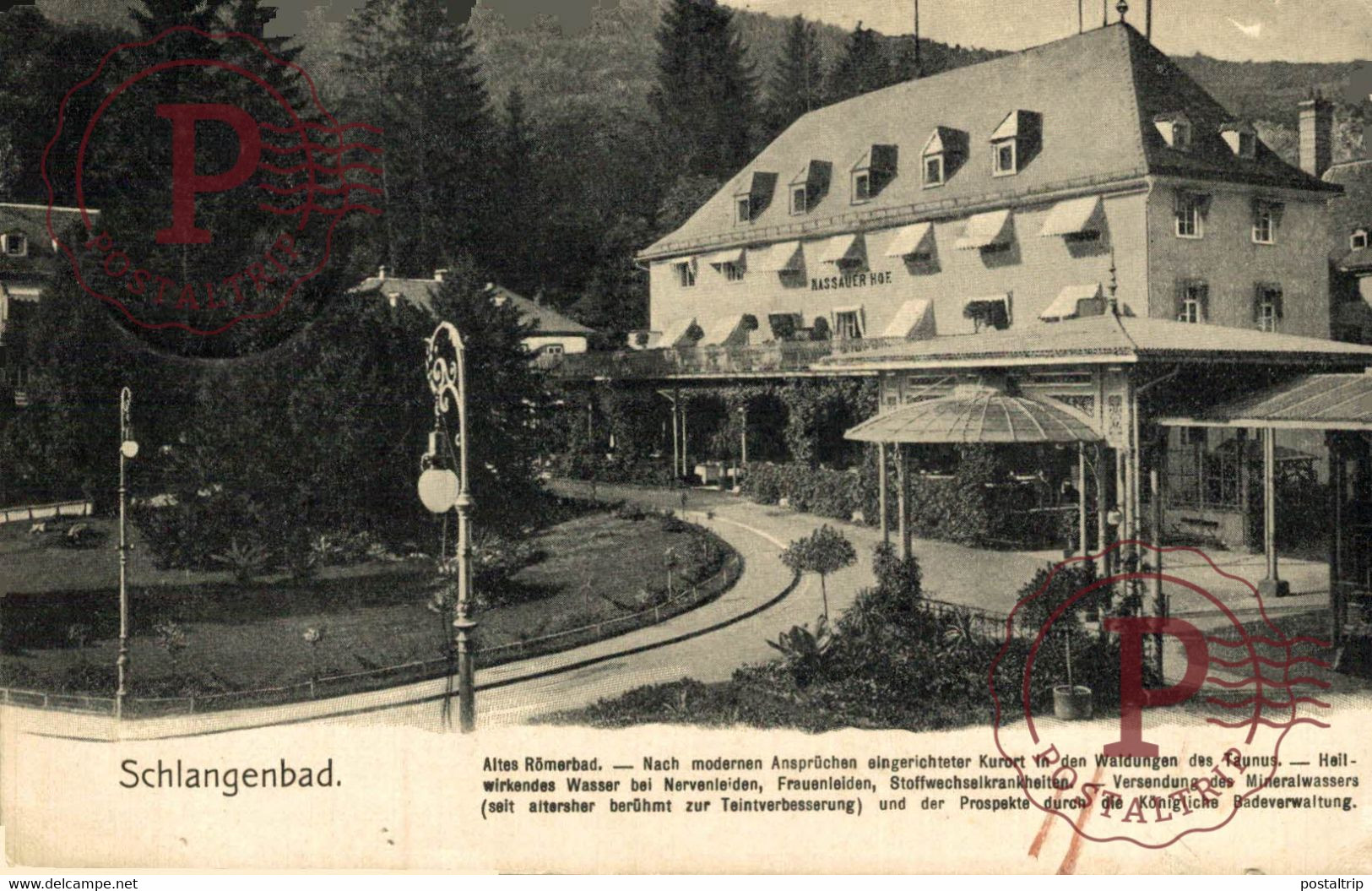 Schlangenbad, Nassauer Hof, 1907   DEUTSCHLAND GERMANY ALEMANIA - Schlangenbad